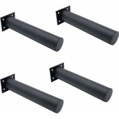 gambe regolabili per mobili, nero opaco, in lega di alluminio da 38x200 mm, gambe per mobile TV, per tavolino da caffè, supporto per divano. (1/4)