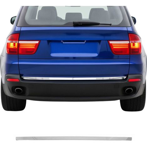 Garniture de hayon coffre pour BMW X5 E70 2006-2013 en acier inox Chromé (1/5)