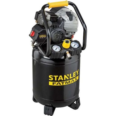 Stanley – Compresseur électrique portatif 24L – Moteur 2HP – Débit d'air 240L/min – Pression 10 bars – Lubrification à huile (1/3)