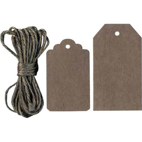 Etiquettes Kraft et Ficelle