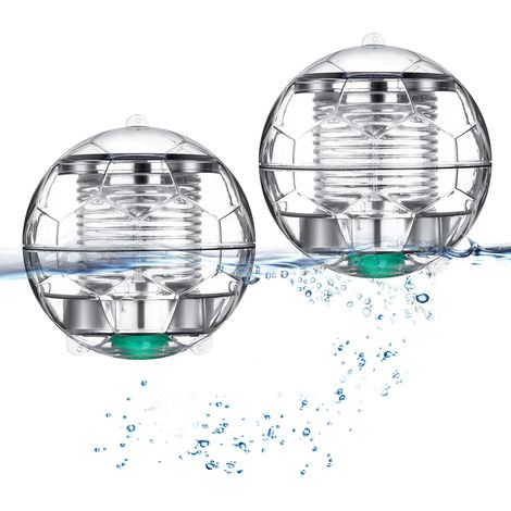 Lumière de piscine flottante solaire avec changement de couleur étanche pour piscine de jardin ABS, 2 pièces (1/5)