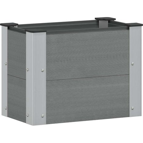 Garden Raised Bed Grey 50 x 30 x 36 cm vidaXL