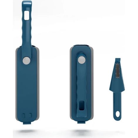 TRADE SHOP - Spazzola Per Pulizia Casa Pieghevole Portatile Multifunzionale Panno Spugna In Microfibra -