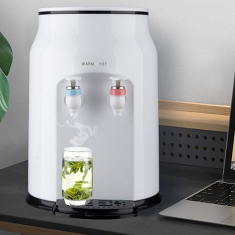 Dispensador de agua eléctrico de sobremesa (420 W) con llenado superior – Mini para botellas de 4,5–19 l, temperatura constante de 85–95 °C, ABS (1/5)