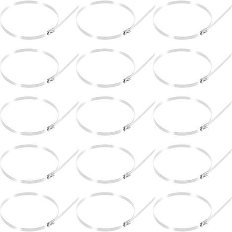 100 Metall-Verlängerungsleisten für Maschendrahtzäune für Hunde - 30 x 0,6 cm - Silber (1/4)