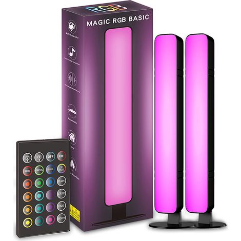 Lampe Sur Pied - Lampe RGB Avec Synchronisation Musique - Télécommande Et Application Bluetooth - 16 Mio Couleurs Réglables - Pour Salon Chambre Bureau - 1 Pièce (1/5)