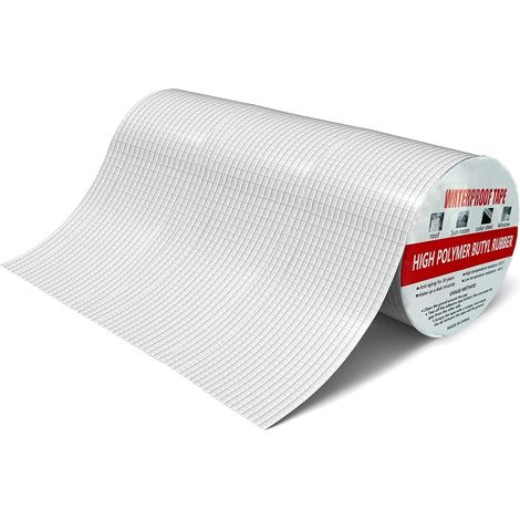 Caoutchouc Butyle Étanche Bande de Papier d'Aluminium Longueur 5m Largeur 30cm Ruban de Réparation pour Conduit Toit Gouttière Intérieur Extérieur 1 Rouleau (1/5)