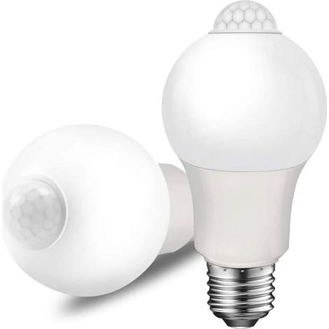 Ampoules à lumière blanche froide 12 W (équivalent 100 W), détecteur de mouvement (paquet de 2)