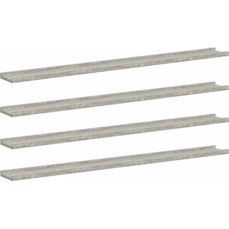 Maison Exclusive - Wandregale 4 Stk. Betongrau 115x9x3 cm