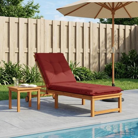 vidaXL Coussin de transat GEMERT 100 % polyester Bordeaux (1/5)