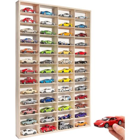Étagère Murale pour Voitures Jouets 52 Compartiments - Organisateur Voiture 78 x 49,7 x 5,5 cm