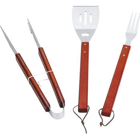 C SET BARBECUE WOODY 46CM 3 PZ