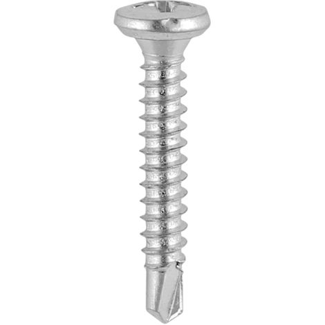 TIMCO Window Fabrication Screws Friction Stay Pan PH Self-Tapping Thread Self-Drilling Point Martensitic Stainless Steel & Silver Organic - 3.9 x 29 (1/2)