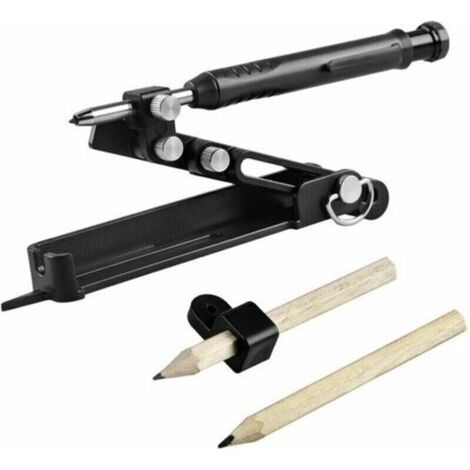 Multifunctional contour gauge for precise woodworking, portable, home woodworking, DIY, practical, adjustable, irregular contours, furniture, tiling tool. (1/4)