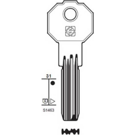 5 x SILCA PF21 CHIAVE PUNZONATA OTTONE