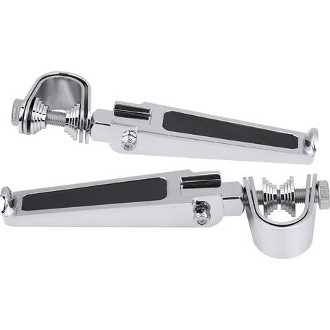 Support de Pied Pliant avec Pinces de Protection du Moteur, Repose-pieds à Pince en U pour Moto pour Accident de Moteur d'autoroute de 1 à 1-1/4 (1/5)