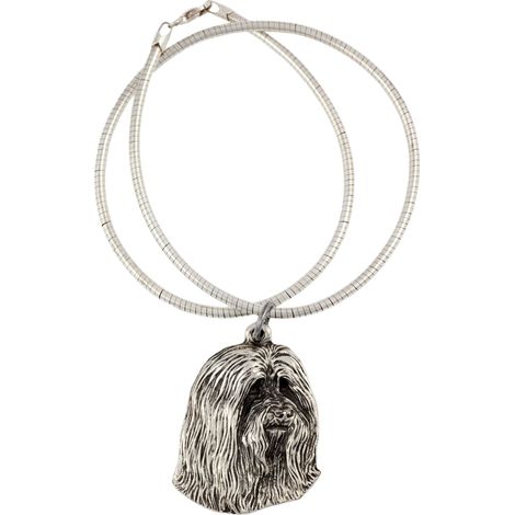 Bearded Collie, Highland Collie – Hundehalskette, einzigartiger Schmuck für Hundeliebhaber, einzigartiger Schlangenanhänger von Art-Dog (1/5)