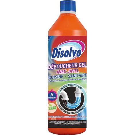 6 Disolvo Desatascador Gel con Lejía 1l - Disolvo