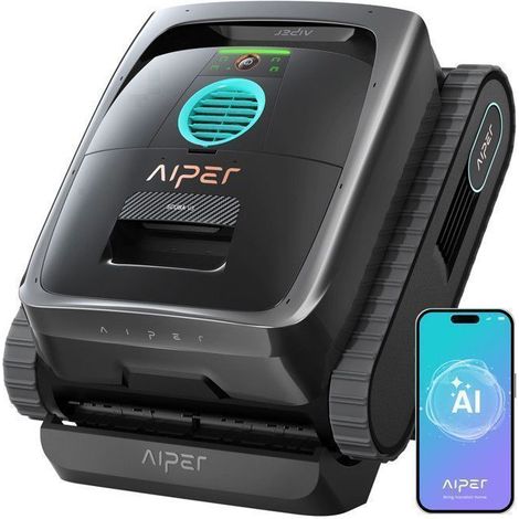 Aiper Scuba V3 (Nouveau 2026) Robot Piscine Sans Fil avec IA, Nettoyage Fond & Parois, Contrôle App, Aspiration Puissante, Filtre 3 μm, pour Piscines jusqu’à 200 m²