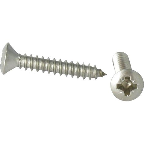 Vis tôle Inox A2 Tête fraisée bombée TFB Pozi 3.9X50-1 pièce (1/3)