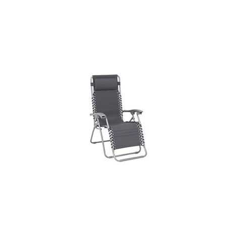 Sessel Teramo mit Kopfpolster klappbar, max. 110kg, grau