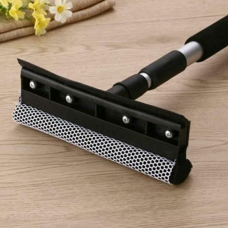 Raclette De Nettoyage Vitres - Brosse Extensible En Caoutchouc Et Éponge - Pour Pare-Brise Automobile - 1 Pièce (1/4)