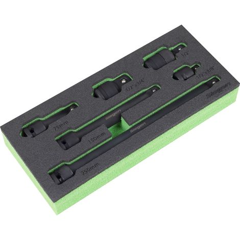 Sealey S01323 Siegen Impact Adaptor & Extension Bar Set 1/2""Sq Drive 6pc
