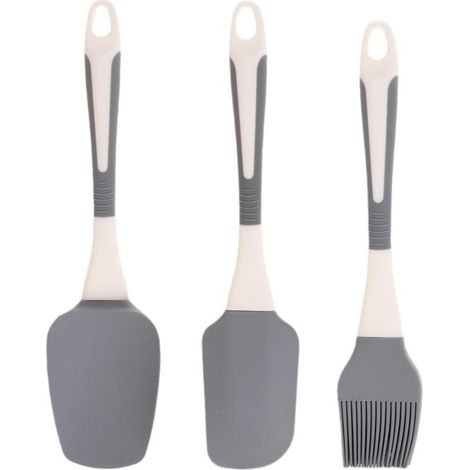 Espátula de silicona de tres piezas: espátula para aceite y espátula para pasteles. (1/2)