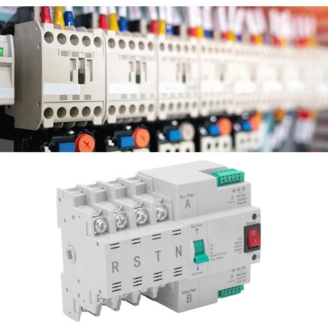 CHLT-63/4P AC220V Schienenmontierter automatischer Umschalter für zwei Stromversorgungen, vierpolig, unterbrechungsfreie Stromumschaltung, 80 A (1/5)