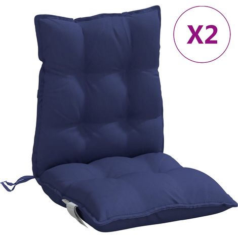 Coussins de chaise à dossier bas lot de 2,Coussins d'extérieur bleu marine CFW879985 (1/5)