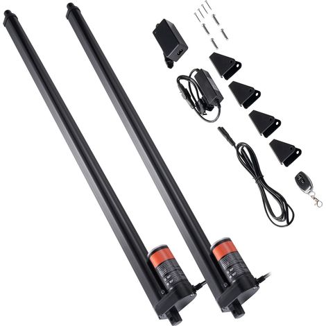 Vérin Électrique Linéaire 12V 760mm 9mm/s 1000N IP54 Kit 2 Pièces (1/5)
