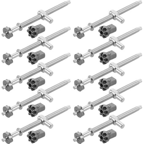 10 Ensembles Vis de Réglage Tendeur de Chaîne Tronçonneuse Lot Remplacement Robuste Anti-desserrage pour Jardinage et Usage Professionnel (1/5)