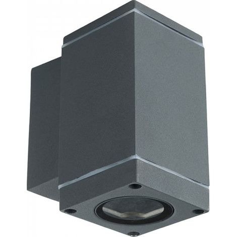 Applique murale LED V-TAC, douille GU10, faisceau inférieur, gris foncé, IP44 (1/5)