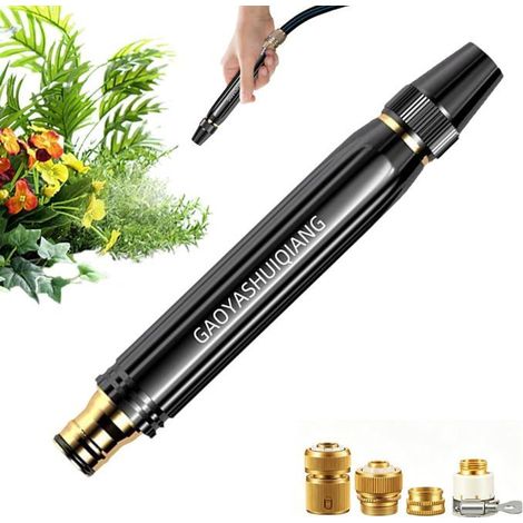 Pulvérisateur haute pression – Accessoire tuyau arrosage – Pistolet eau buse réglable – Nettoyage terrasse, voiture