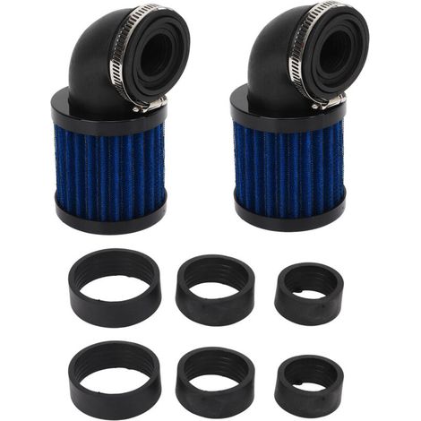 Filtre à Air Universel pour Moto, 28 à 48mm, Cyclomoteur, Scooter, ATV, Dirt Bike (bleu). (1/5)