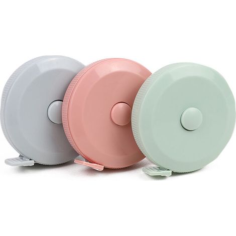 Mètre ruban télescopique portable de 150 cm pour enfants, outil de mesure pour la couture, la confection sur mesure, le bureau, la mesure de la taille, 1 pièce (rose nordique) (1/5)