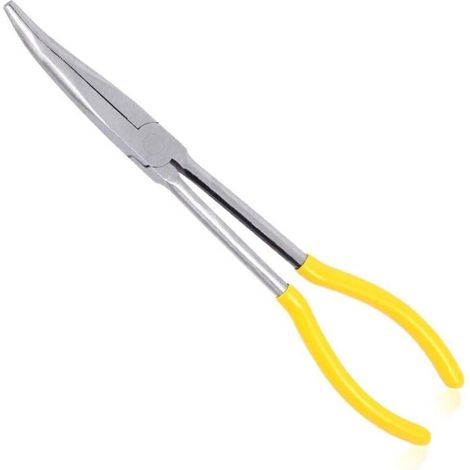 Pince à long bec coudé à 25 degrés - 27,9 cm - Longue portée - Mâchoires (1/5)
