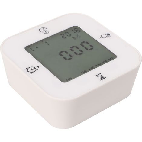 Multifunktionales Thermometer, Hygrometer, Sprachsteuerung, hochpräzise Digitaluhr, Temperatur- und Feuchtigkeitsanzeige (1/5)