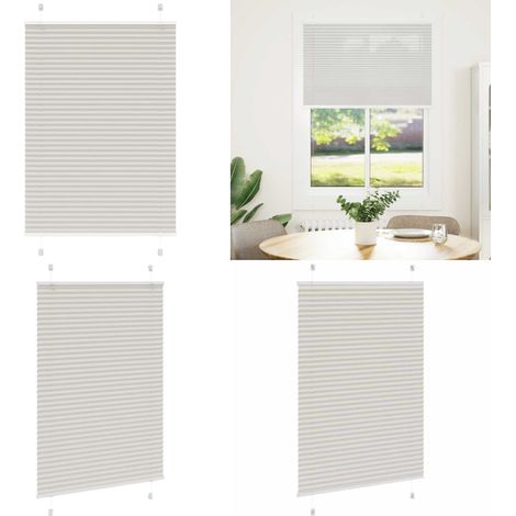 vidaXL Plissee Hellgrau 85x100 cm Stoffbreite 84,4 cm Polyester (1/5)