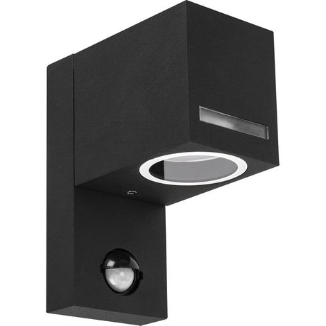 Lampada da parete nera per esterni con sensore di movimento IP44 GU10 35W foresta S Ideus 03603 (1/2)