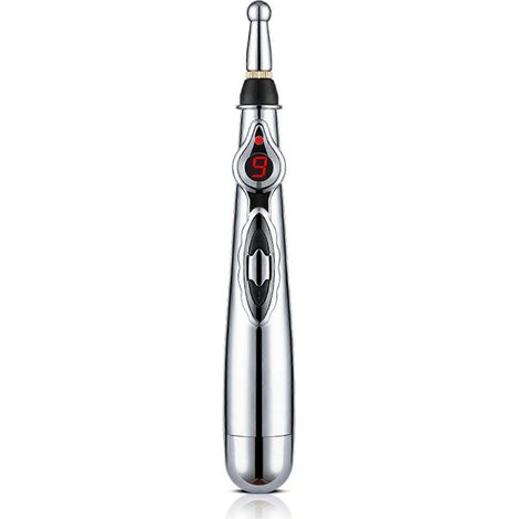 Stylo d'acupuncture électronique – Soulage la fatigue et la douleur – 5 embouts, 9 niveaux – Favorise la circulation sanguine – Méridiens à microcourant – PenYMMR (1/5)