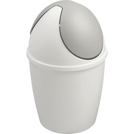 Petite Poubelle Salle de Bain 1,5L - 13,3x13x13,4cm - Mini Poubelle de Table avec couvercle (1/4)