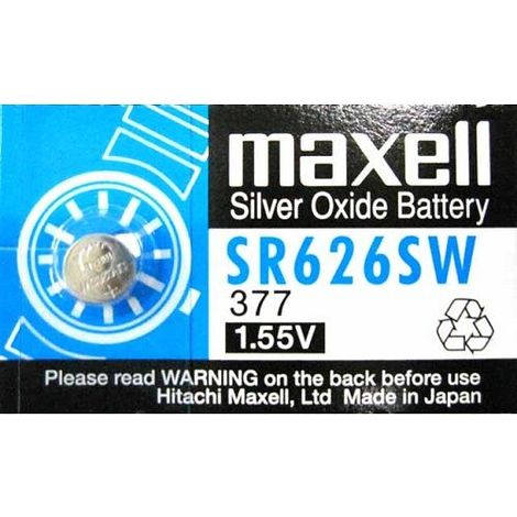 Pila Boton Oxido De Plata 377 / SR626SW (Caja 10 Pilas)