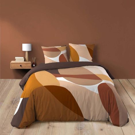 Housse de couette 200x200 + 2 taies 100% coton dessin placé (1/5)