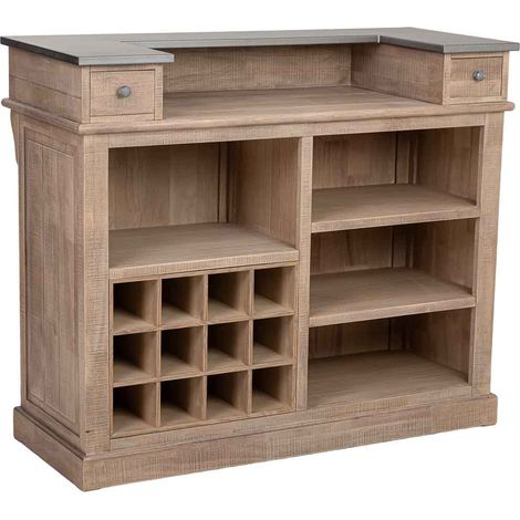 Barra de madera marrón 101×50×120h cm