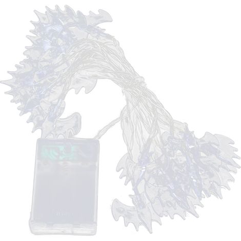 Guirlande lumineuse LED violette en forme de chauve-souris pour Halloween, avec 2 modes d'éclairage, pour l'intérieur et l'extérieur. (1/5)