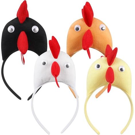 Hühner- und Hahnen-Stirnbänder, Kostümzubehör, Tierohren-Set, Partyzubehör (1/3)
