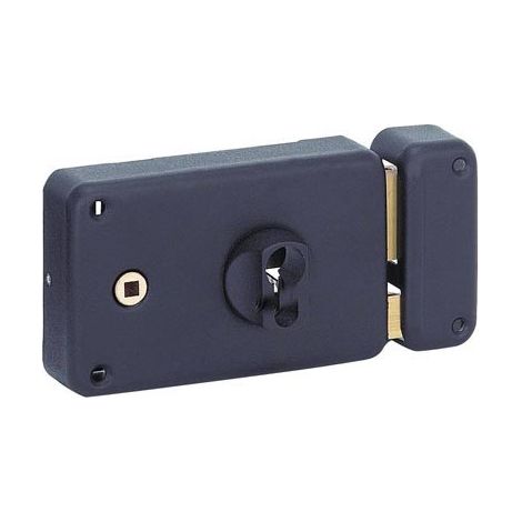Cerradura de rejilla horizontal THIRARD con seguidor y cilindro de perfil europeo - Derecho - 140x88 - 009769