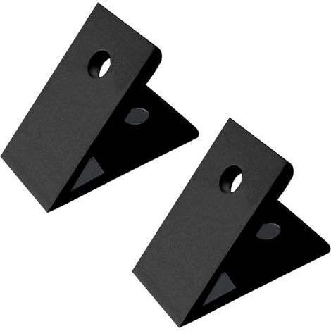 escuadras angulares de 45 grados, conectores de esquina, para una construcción robusta, color negro, aleación de aluminio, 6 x 6 x 2,2 cm. (1/5)