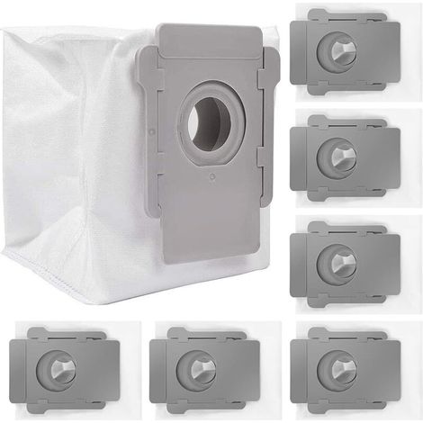 Sacs d'élimination Automatique,8 Pièces Sacs À Poussière de Rechange pour Aspirateur iRobot Roomba i7 i7+ i7 Plus E5 E6 E7 S9 S9+ Robot Base Autonettoyante Kit d'accessoires Saleté